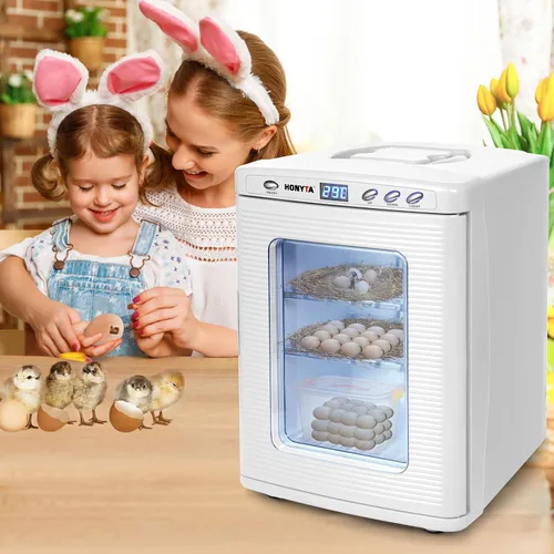 Miniatura 7 de RYFT Incubadoras para incubar huevos, incubadora portátil de laboratorio científico de reptiles de 25 L con calefacción y enfriamiento de 41.0 Blanco