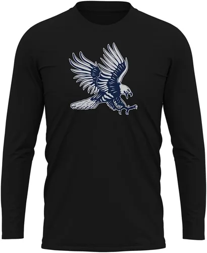 Miniatura 212 de Camisa deportiva de manga larga oficial de la NCAA Collegiate para hombre, colección negra con logotipo primario