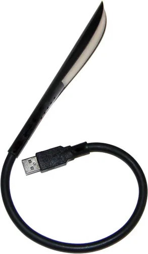 Miniatura 2 de Lámpara de lectura USB con interruptor táctil regulable de 14 LED y cuello de cisne flexible para laptop, computadora de escritorio, PC