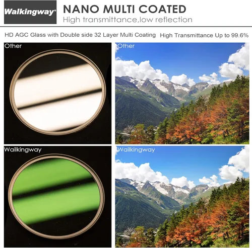 Miniatura 3 de Walking Way Filtro UV MC de 1.457 in de 32 capas Multi Recubrimiento Ultravioleta UNC Filtro de protección UV MRC Nano Coated Filtro de lente