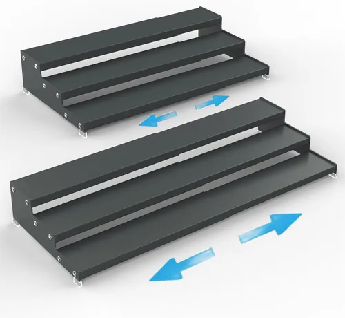 Miniatura 11 de Organizador de almacenamiento expandible para especias con estante de 3 niveles, organización de estantes de condimentos. Ideal para estantes