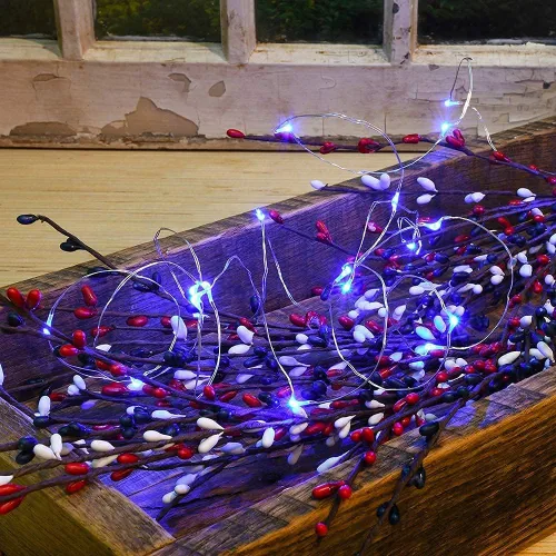 Miniatura 4 de Guirnalda de luces LED con energía solar actualizada, 8 modos, resistente al agua, IP65, iluminación intermitente, para interior y exterior, Azul
