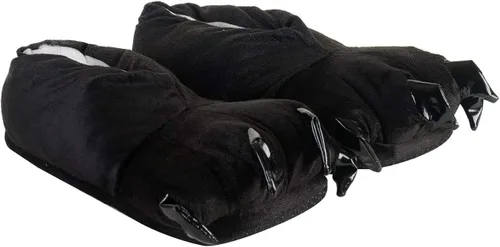 Miniatura 3 de Pantuflas de felpa con forma de garra de animal unisex de moda., M(EUR35-38), Negro
