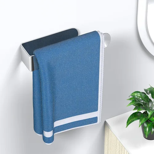 Miniatura 4 de HUFEEOH Paquete de 2 soportes adhesivos para toallas de mano, soporte adhesivo para toallas montado en la pared, soporte de toalla de cocina