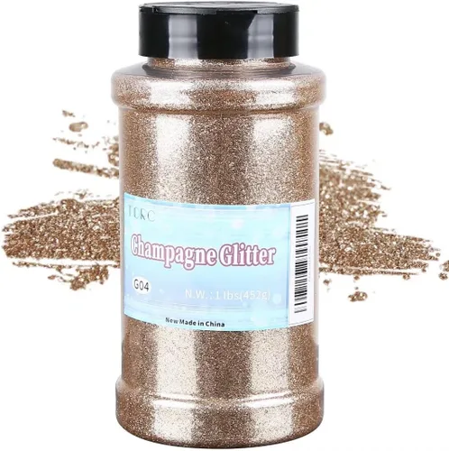 Miniatura 22 de TORC Purpurina fina roja de 1 libra y 16 onzas de purpurina en polvo para vasos, resina para manualidades, slime, cosméticos, pintura de uñas, Rojo