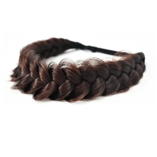 Miniatura 17 de Diadema trenzada, 2 hebras, clásica, gruesa, trenzada, ancha, elástica, de calidad, sintética, trenzada, para mujeres y niñas, estilo bohemio, 2.42