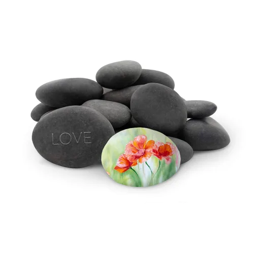 Miniatura 8 de Rocas planas de río para pintar jarrones, relleno de jarrones, acuario, grava, gris, grande, 5 libras, guijarros de paisajismo para plantas