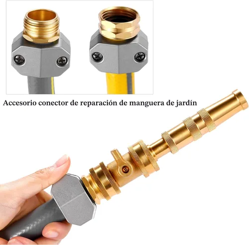 Miniatura 6 de Acoplamiento macho y hembra de zinc y aluminio, se adapta a todos los accesorios de reparación de manguera de jardín de 5/8 pulgadas y 3/4 pulgadas