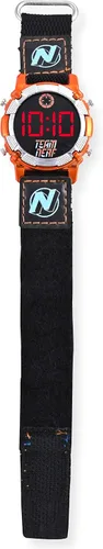 Miniatura 3 de Accutime Nerf Kids - Reloj digital para niños, pantalla de reloj LED, reloj para niños, correa de nailon en negro (Modelo NRF4000AZ), Negro -, Reloj