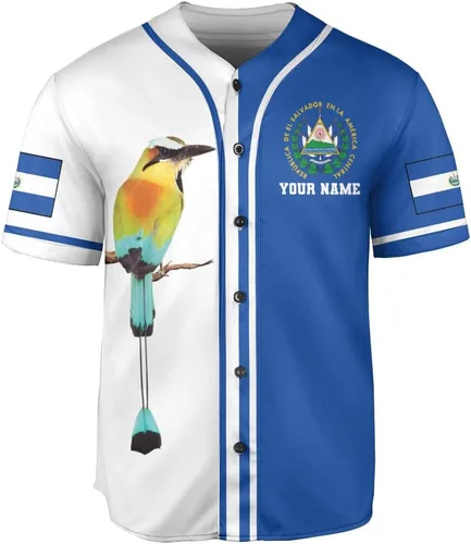Miniatura 2 de Camiseta de béisbol personalizada de El Salvador Orgulloso, camiseta de El Salvador, camiseta de El Salvador, Jersey de El Salvador para hombres
