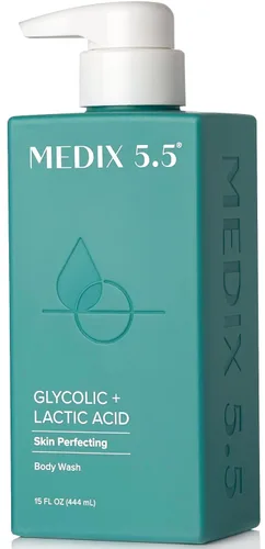 Miniatura 24 de MEDIX - Juego de 3 piezas para el cuidado de la piel antienvejecimiento Limpiador facial y corporal espumoso exfoliante con ácido glicólico AHA +