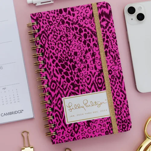 Miniatura 8 de Lilly Pulitzer Agenda diaria 2024, agenda mediana de enero de 2024 a diciembre de 2024, agenda semanal con calendario mensual, calcomanías