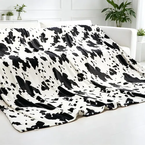 Miniatura 30 de Manta en blanco y negro, suave, cálida y acogedora para asiento de automóvil, cochecito, viajes, decoración de dormitorio para todas las estaciones