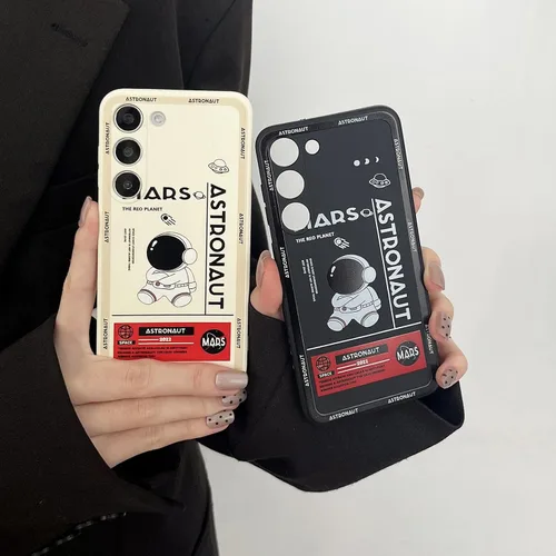 Miniatura 65 de Yonds Queen para Samsung Galaxy S21 Funda Linda, Diseño de Astronauta de Dibujos Animados, Espacio, Luna, Cohete, Elegante Cubierta Amortiguadora