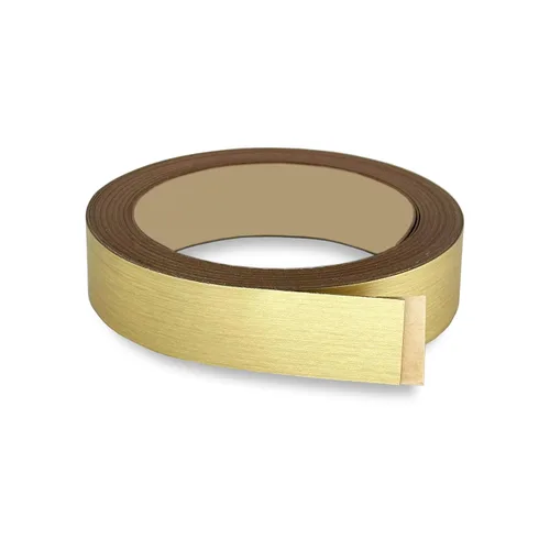 Miniatura 32 de Bandas de borde plateado cepillado de 1 pulgada x 25 pies – Adhesivo fuerte para despegar y pegar, fácil aplicación – Cinta de borde flexible