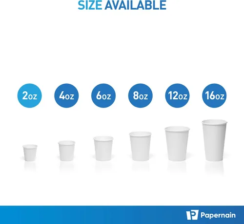 Miniatura 5 de Vasos de baño desechables de papel blanco de 2 onzas, 200 unidades para enjuague bucal y tazas de baño