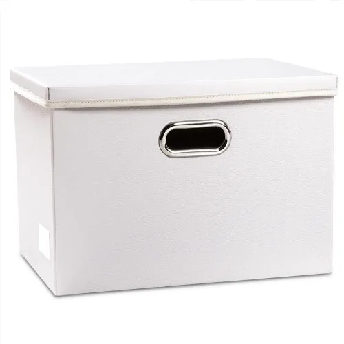Miniatura 19 de PRANDOM - Cajas de almacenamiento grandes apilables con tapas (paquete de 5 unidades), contenedores organizadores de almacenamiento plegables