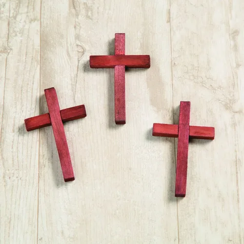 Miniatura 2 de Cruces de madera en miniatura, juego de 12 unidades, mide 3 pulgadas, escuela dominical, recaudación de fondos de iglesia, recuerdos, bautizos