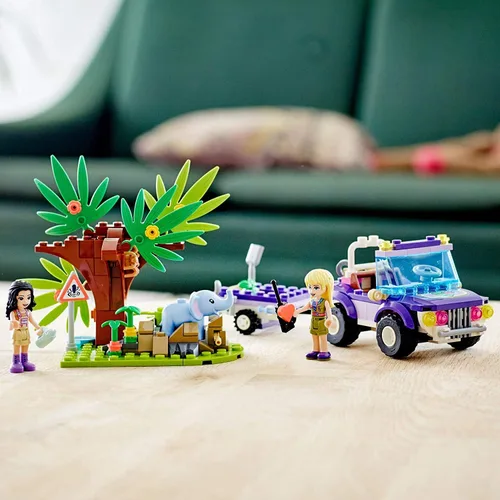Miniatura 7 de LEGO Friends Baby Elephant Jungle Rescue 41421 Kit de construcción de aventura; juego de rescate de animales que viene con un camión de juguete