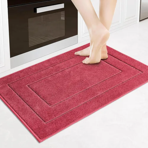 Miniatura 24 de PURRUGS Juego de 2 alfombras de cocina lavables a máquina (24 x 35.5 + 24 x 59 pulgadas), alfombras de pasillo de cocina antideslizantes y Marrón