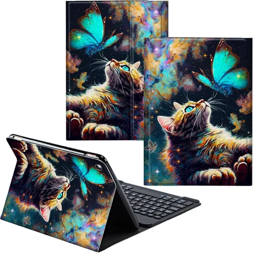 Miniatura 51 de Funda para Samsung Galaxy Tab S6 Lite 2022/2020 Teclado inalámbrico desmontable y cubierta de soporte de piel sintética Funda protectora
