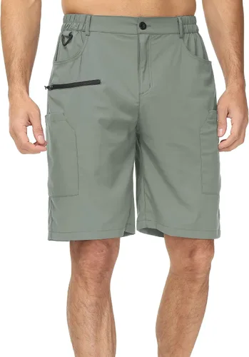 Miniatura 4 de Fjnbbiot Pantalones cortos de verano para hombre, estilo cargo, de secado rápido, pantalones cortos de golf, 7 bolsillos, Waterproff