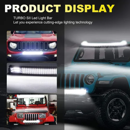Miniatura 9 de TURBO SII Barra de luz LED de 22 pulgadas, triple fila, 306 W, 30600 lúmenes, haz combinado de inundación, 2 unidades, 4 pulgadas, 60 W, luces LED