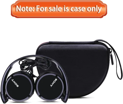 Miniatura 8 de LTGEM Estuche Compatible con Sony MDR-ZX110 / MDRZX110AP / MDRZX110NC / MDR-ZX310AP Serie ZX Audífonos intraaurales con cable, negro (Solo estuche)