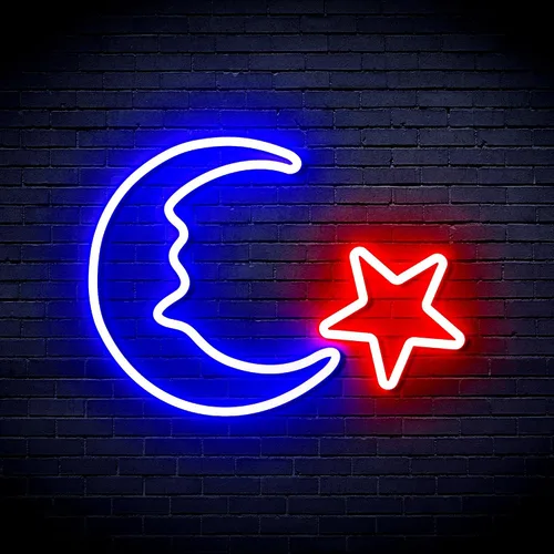 Miniatura 29 de ADVPRO Moon and Star Flex Silicone LED Neon Sign - Azul - st16s33-fnu0009-b