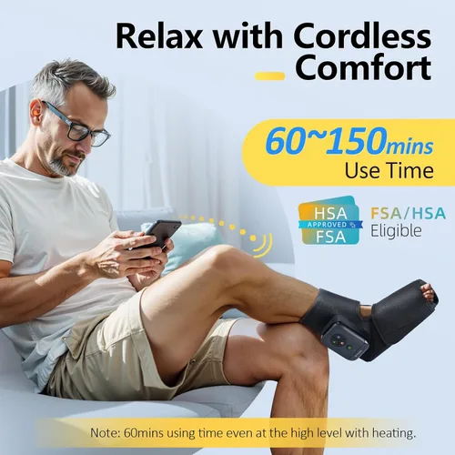 Miniatura 3 de Comfytemp Masajeador de pies portátil con calor, regalos de cumpleaños para papá, mamá, hombres y mujeres, masaje de tobillo inalámbrico