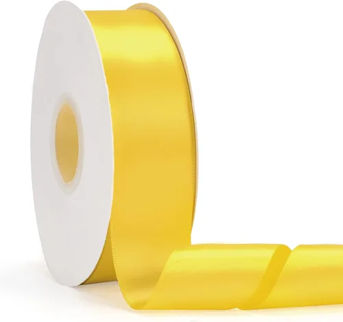 Miniatura 57 de Cinta de satén de doble cara verde manzana de 1-1/2 pulgadas x 50 yardas, cinta de color sólido de alta densidad, ideal para manualidades, envoltura