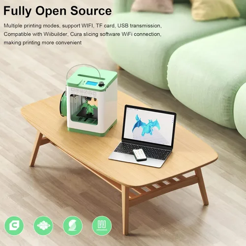 Miniatura 6 de Entina TINA2S Impresoras 3D con impresión WiFi en la nube, enorme biblioteca, totalmente montada, mini impresora 3D para principiantes y niños