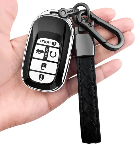 Miniatura 17 de Funda para llavero Honda con llavero de cuero TPU suave, protección completa, para 2022, 2023, 2024, 2025, Civic Accord HR-V Pilot CR-V, carcasa