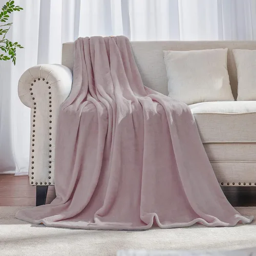 Miniatura 19 de Manta blanca de Navidad súper suave y acogedora para sofá o cama. Manta de microfibra de felpa ligera, 50x60 pulgadas Blanco