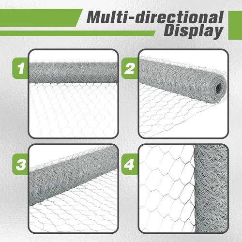 Miniatura 3 de Red de alambre de pollo Malla de alambre galvanizada Cercado hexagonal para jardín de aves de corral que cerca la barrera 6FTx50FT