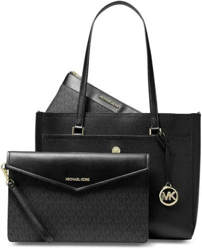 Miniatura 4 de Michael Kors Maisie - Bolso grande de piel con guijarros 3 en 1, color rosa