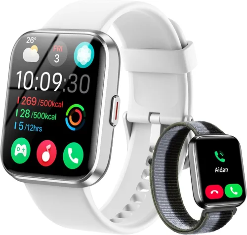Miniatura 11 de WMK Relojes inteligentes para hombres y mujeres (Android/iPhone), reloj inteligente Alexa HD de 1.83 pulgadas con llamadas Bluetooth, Verde