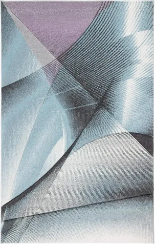 Miniatura 35 de SAFAVIEH Hollywood Collection - Alfombra decorativa de 2 pies 7 pulgadas x 5 pies, gris y azul, diseño moderno de mediados de siglo, no desprende
