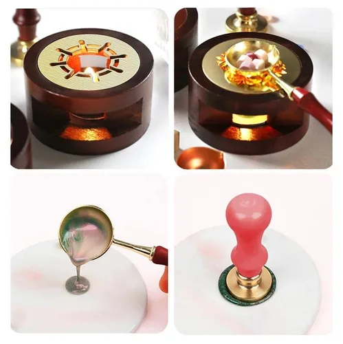 Miniatura 4 de Sello de sello en relieve, diseño de hongos, kit de sello de cera para envolver regalos, invitación de fiesta de boda Hongo en relieve