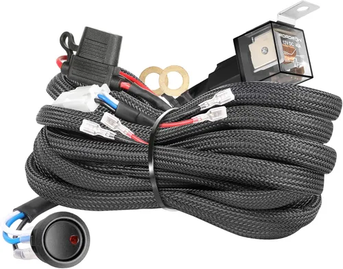 Miniatura 8 de OFFROADTOWN - Arnés de cableado, kit de arnés de cableado de 1 cable resistente para luces antiniebla, barra de luz de trabajo LED, vainas LED de 12