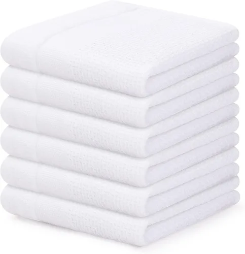 Miniatura 11 de Homaxy Paños de cocina 100% algodón, paquete de 8 – 12 x 12 pulgadas, tejido de gofre, muy suaves y absorbentes, paños de cocina de secado rápido