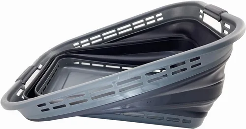 Miniatura 3 de SAMMART Cesta plegable de plástico para la ropa sucia de 42L (11 galones) - Contenedor de almacenamiento plegable - Cesta portátil para lavandería