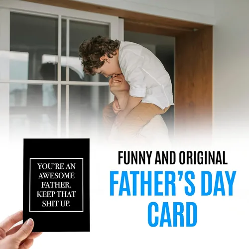 Miniatura 5 de Tarjeta original y divertida para papá de hijo, hija o esposa con sobre. Tarjeta mordaza inapropiada para el día del padre, cumpleaños, aniversario