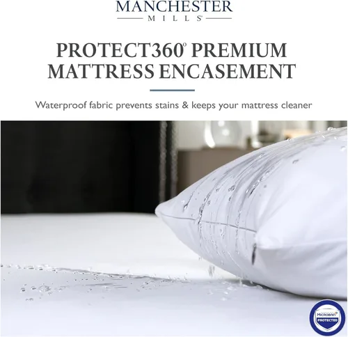 Miniatura 3 de Manchester Mills Protect360 - Funda y protector de colchón de alta calidad, tamaño King, protección del producto Microban, poliéster tejido