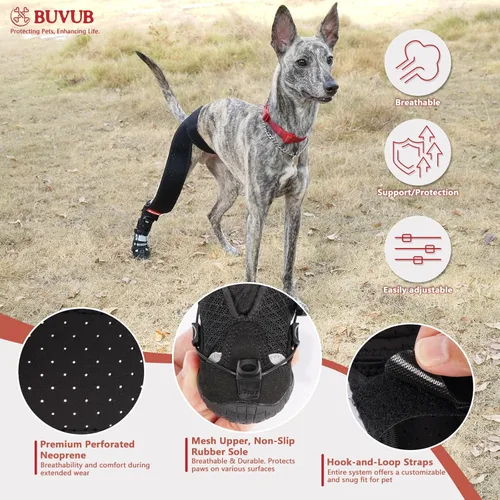 Miniatura 4 de Bota para nudillos caninos para perros con esfera ajustable para arrastrar los dedos de los pies por insuficiencia del nervio ciático, mielopatía