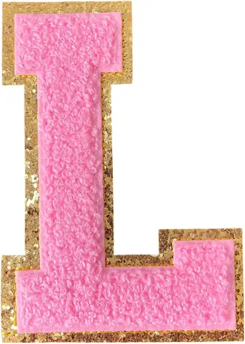 Miniatura 178 de GYGYL - 3 parches de letras deportivas de felpilla con purpurina, parches para planchar de tamaño grande para decoración de disfraces