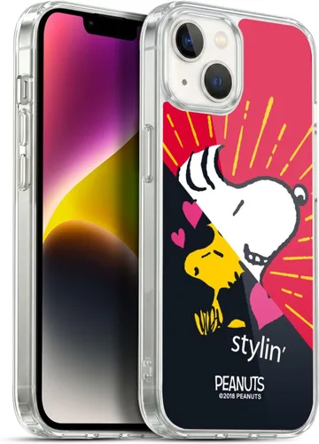 Miniatura 301 de Head Case Designs Funda de gel con licencia oficial de Peanuts Snoopy & Woodstock Halfs and Laughs [protección de grado militar] compatible