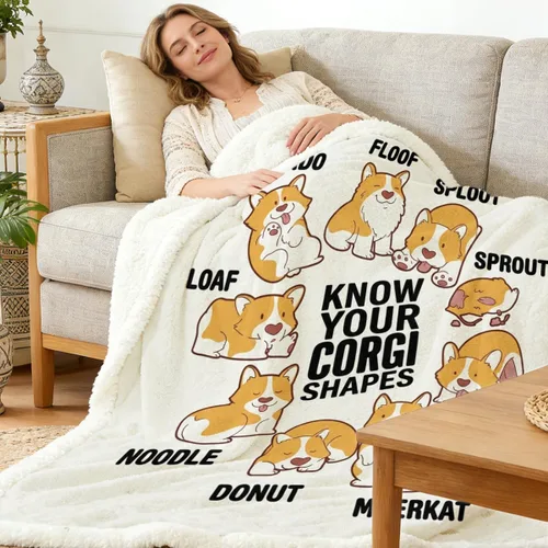 Miniatura 42 de Autumn Teddy Dog Patchwork Sherpa Blanket Fall Cozy Throw Blanket Cute Puppy Quilt Style Warm Soft Blanket for Couch Sofa Bedroom Decor 50x60 Inches
