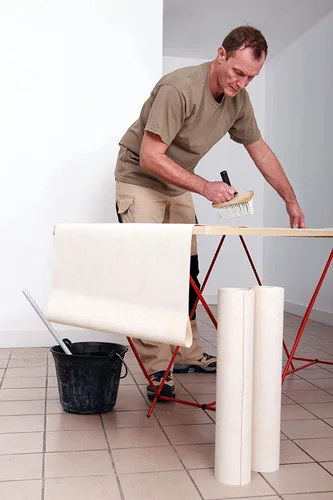 Miniatura 5 de Roman Adhesivo de pasta de papel tapiz a base de trigo para materiales delicados, adherencia húmeda superior, fácil aplicación y limpieza