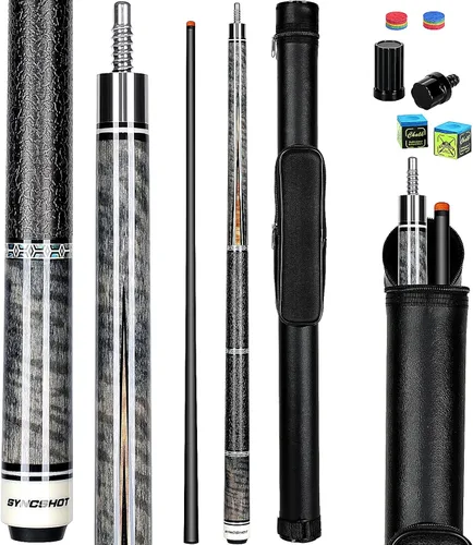 Tacos de piscina de fibra de carbono de 58 pulgadas profesionales para adultos, tecnología de carbono completo, Tacos de billar, baja desviación,